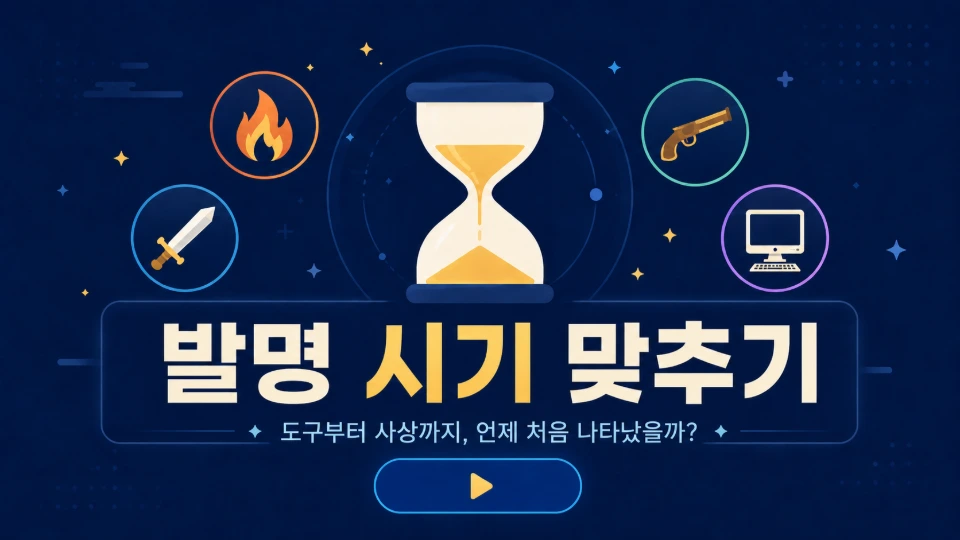 각종 발명/발견 시기 맞추기